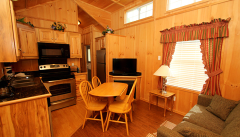 A beautiful cabin interior